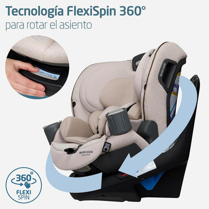 Maxi-Cosi Emme 360 Asiento de automóvil convertible giratorio Desert Wonder | Giratorio 360