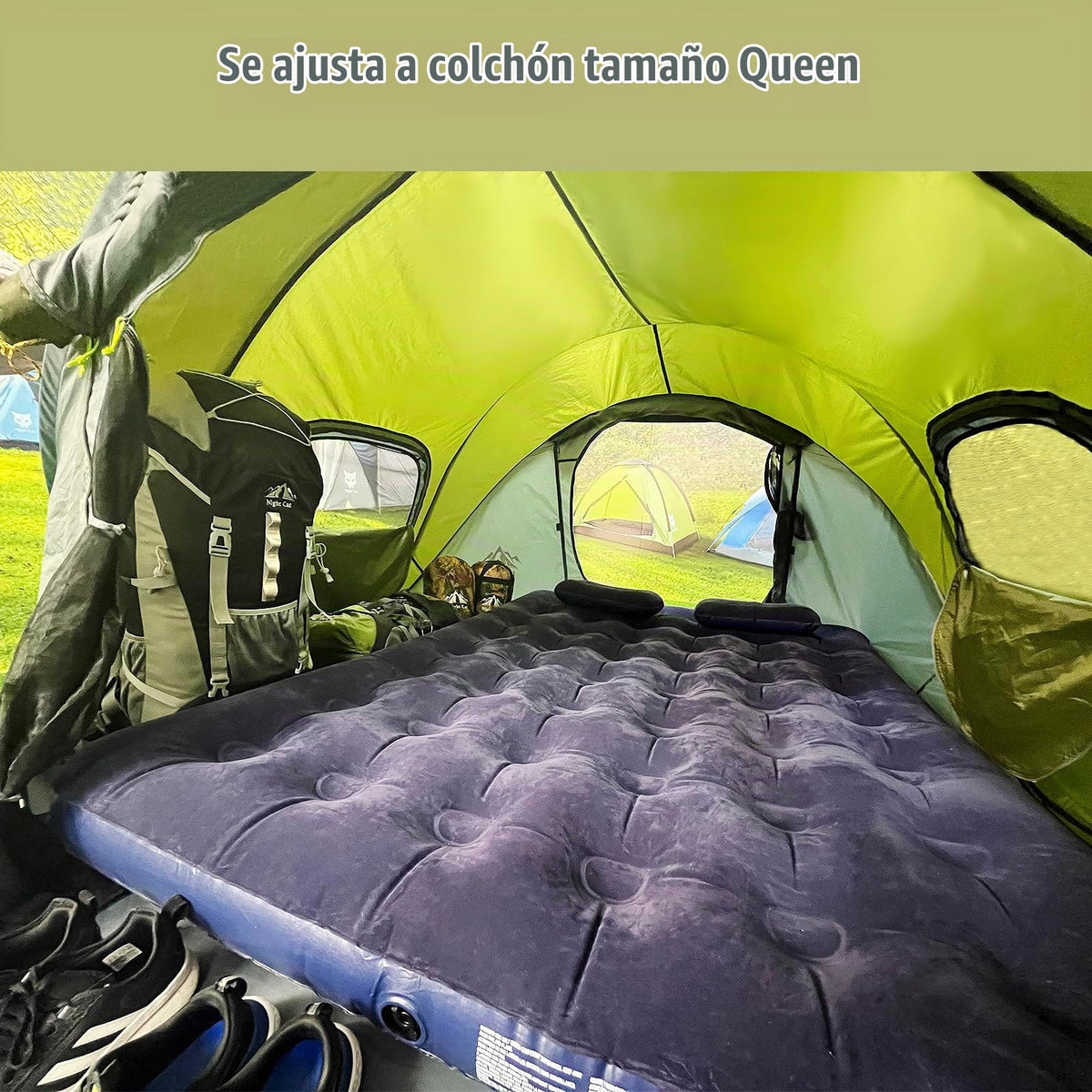 Tienda de campaña emergente para Gatos nocturnos: Tienda de campaña para 2 Personas, Impermeable, instantánea, fácil instalación