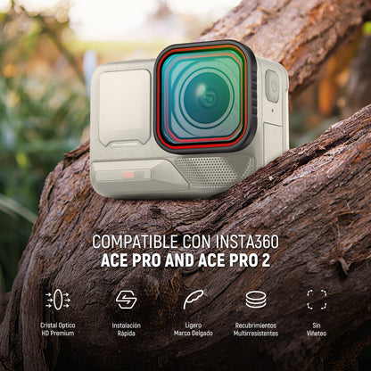 NEEWER UV Filtro Compatible con Insta360 Ace Pro e Insta 360 Ace Pro 2, Snap On Protector Objetivo Cámara Acción Vidrio Optico HD Multicapa Action Camera Filtros Lentes Accesorios, FL-C20