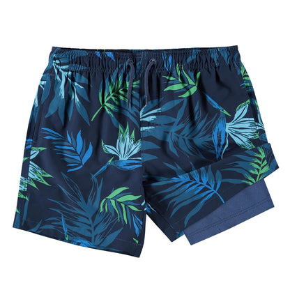 Kanu Surf Adventure Boys Swim Trunks with Compression Liner Quick Dry Stretch Boys Swimsuit Bañador para Hombre Niños