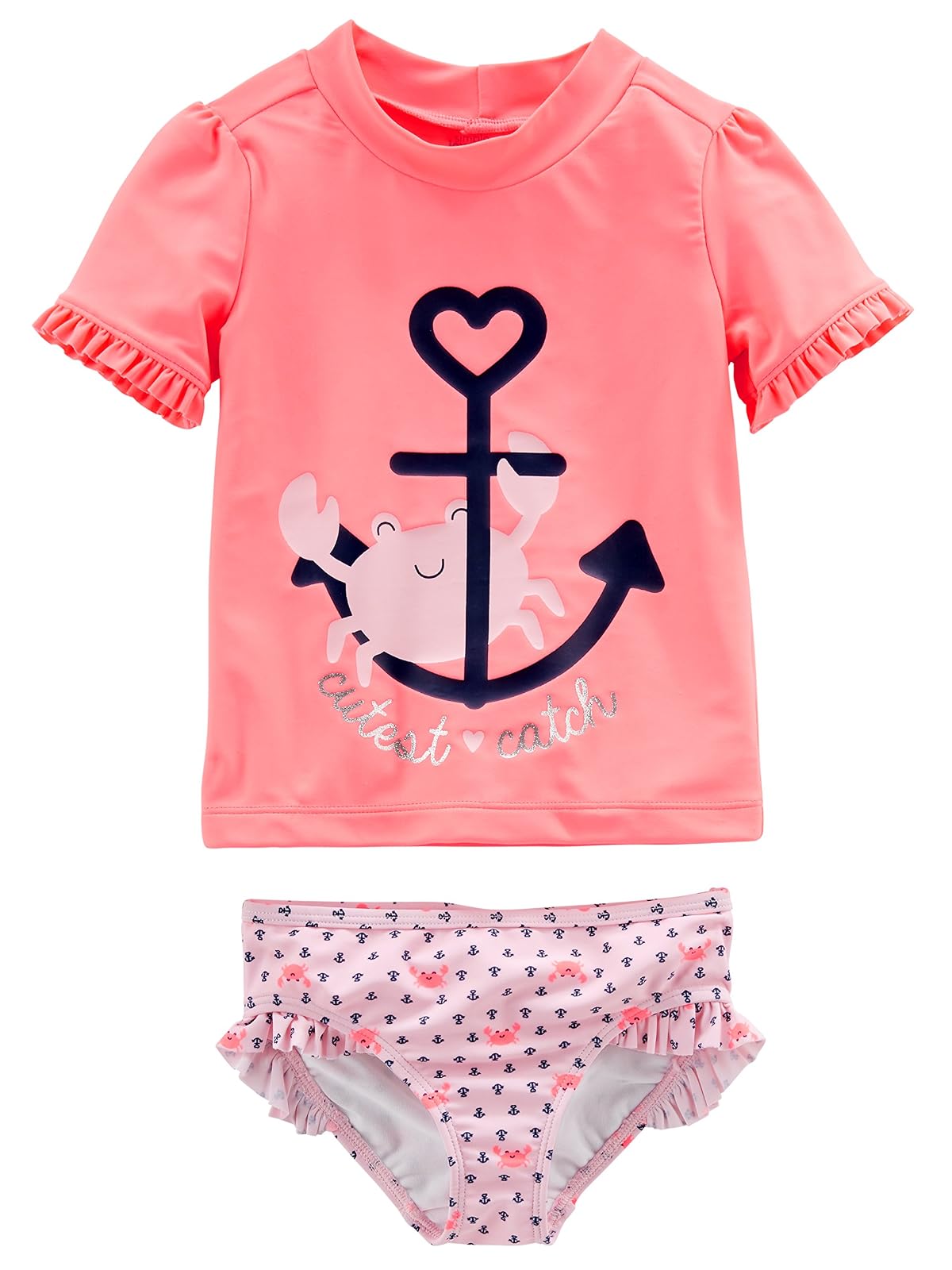 Simple Joys by Carter's Toddlers and Baby Girls' 2-Piece Assorted Rashguard Sets