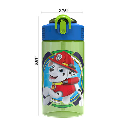 Zak Designs PWPL-T120 Paw Patrol Water Bottles, 16 oz, Rocky, Rubble & Chase