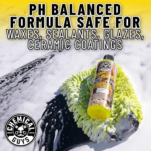 Chemical Guys Tough Mudder Jabón espumoso para lavado de camiones, todoterrenos y vehículos (Para cañones de espuma, pistolas de espuma o cubos de lavado), 3,79 l, aroma de limón