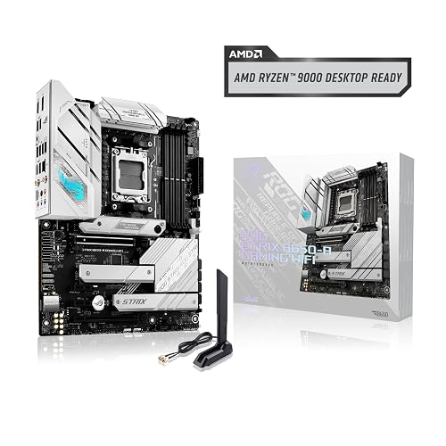 ASUS ROG Strix B650-A Gaming WiFi Tarjeta Madre AMD WiFi 6E para PC Gaming | ATX, AMD AM5 (Ryzen 9000/7000), DDR5 hasta 7600+ (OC), PCIe 4.0 x16, 3 ranuras M.2 (1 PCIe 5.0), VRM 12+2, WiFi 6E, de ASUS
