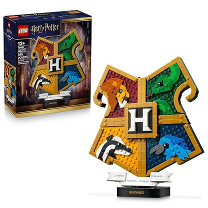 LEGO Harry Potter Escudo de Casa de Hogwarts – Juguete de Construcción – Úsalo para Decorar Exhibido en el Soporte – Descubre Objetos Ocultos – para Mayores de 12 Años – 76462