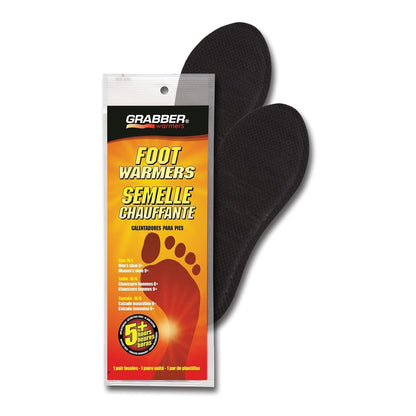 Grabber Insole Foot Warmers - Long Lasting Safe Natural Odorless Air Activated Warmers - Up to 5 Hours of Heat - 30 Pair