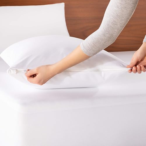 Linenspa Protector para Almohada - Protector Impermeable - Protege tu Almohada Contra Líquidos, Alérgenos y Accidentes - Hipoalergénico y Transpirable - Queen
