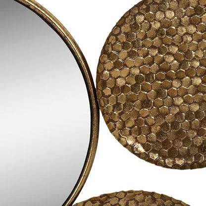 Sagebrook Home - Espejo de pared de metal metálico, moderno acento geométrico decorativo, decoración de pared colgante para sala de estar, recámara o entrada, dorado 39 x 24 pulgadas