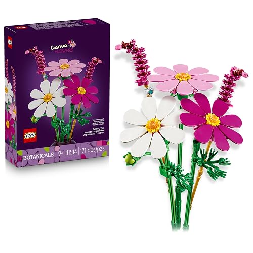 LEGO Flores de Cosmos – Set de Construcción – Decoración Vegetal – Idea de Regalo Floral para Niñas, Niños y Amantes de la Naturaleza – Arreglo Floral 11514