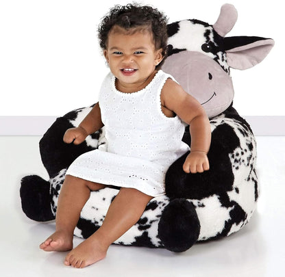 Trend Lab Cow - Silla de Felpa para niños, cómoda Silla de Descanso con Almohada para niños de 1 a 3 años, 21 x 19 x 19 Pulgadas, Alternativa de puf Suave