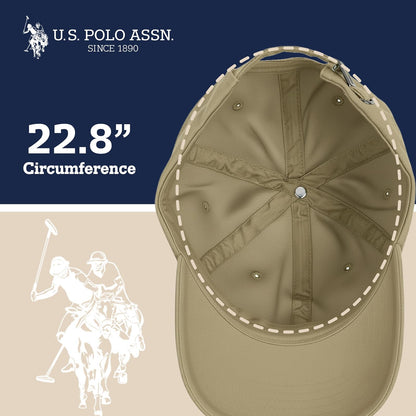 U.S. Polo Assn. U.s. Polo Assn. Gorra de béisbol Ajustable de Sarga de algodón Lavado para Hombre con Logotipo de Pony y ala Curvada Gorra de béisbol para para Hombre