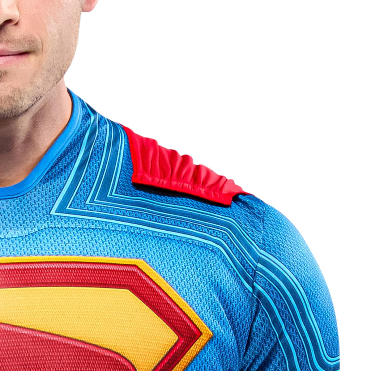 Rubies Superman - Disfraz de lujo para hombre, con fundas y capa, para Halloween y fiestas temáticas, talla L