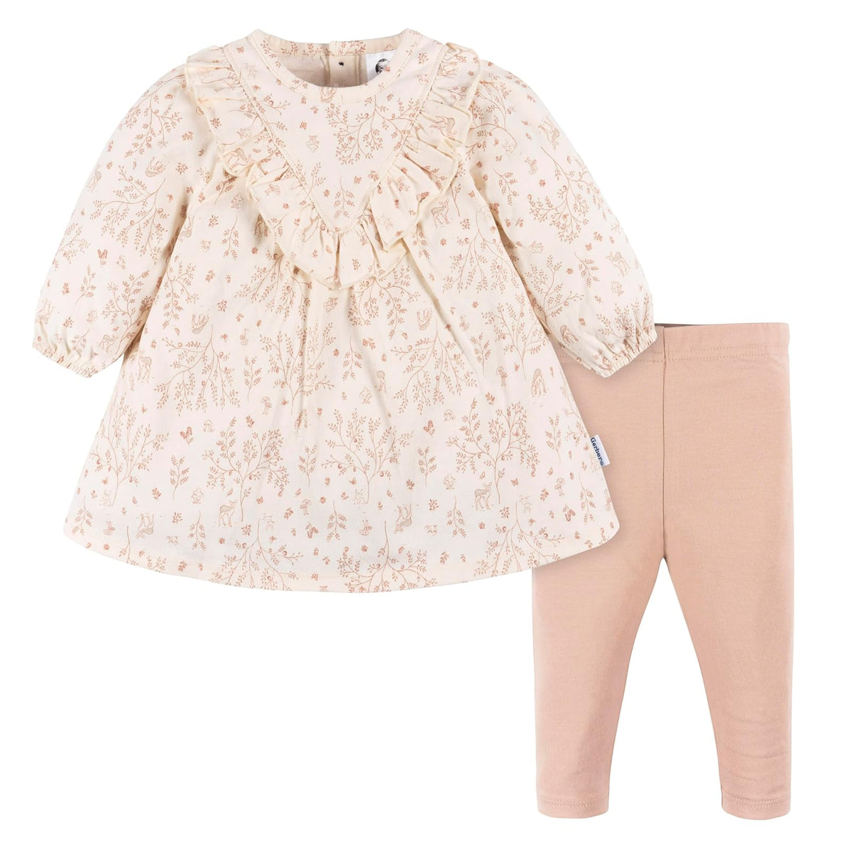 Gerber Baby Girls' 2-piece Dress & Legging Set Conjunto de vestido y leggings de 2 piezas bebés niñas