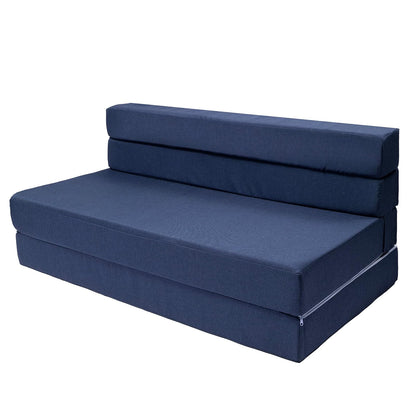 Memory Foam Sofa Cama Cozy Plegable Home (Azul, Matrimonial)