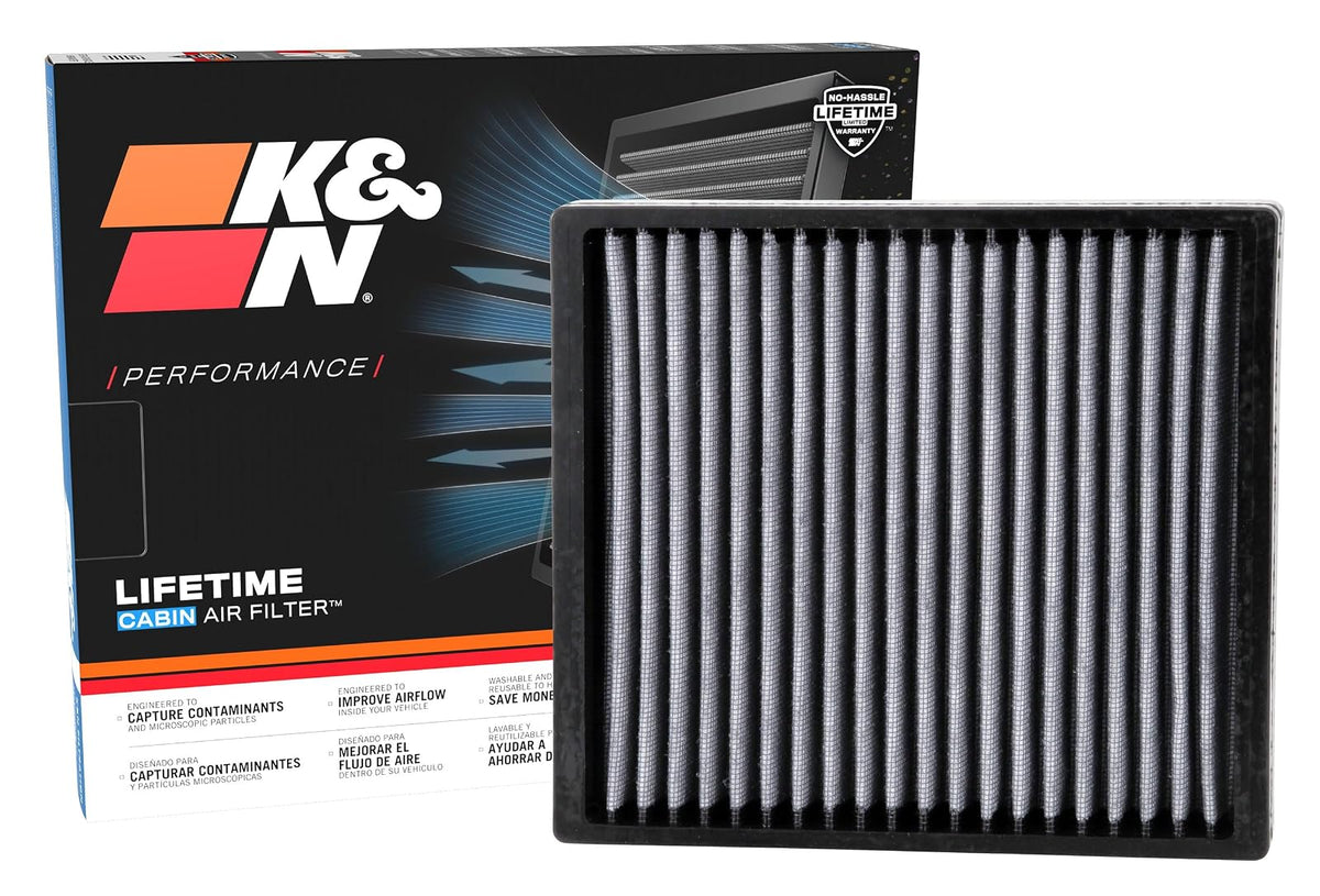 K&N Filtro de Aire de Cabina Premium, Lavable y Reutilizable - VF2013