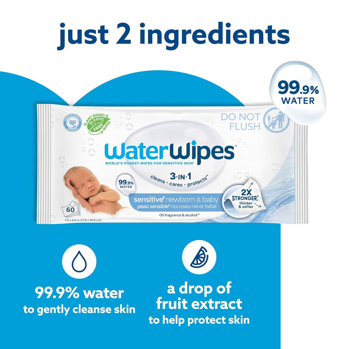 WaterWipes Value - Toallitas húmedas para bebé, 540 Count