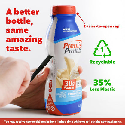 Premier Protein 30g Protein Shake, Vanilla, 11.5 fl oz Shake, (12 count)