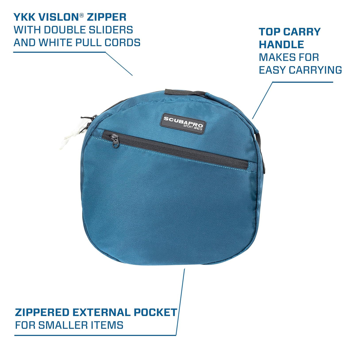 SCUBAPRO Sport 9 - Bolsa de buceo con asa superior para equipo de buceo, tela de color azul mezclilla
