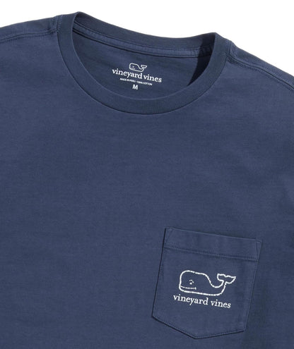 Vineyard Vines Playera clásico de Manga Corta con Bolsillo de Ballena Camiseta para Hombre