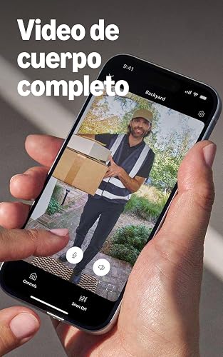 Timbre con cámara inalámbrico Ring - Video de cuerpo completo, video en vivo con audio bidireccional, alertas y detección de movimiento. Níquel satinado