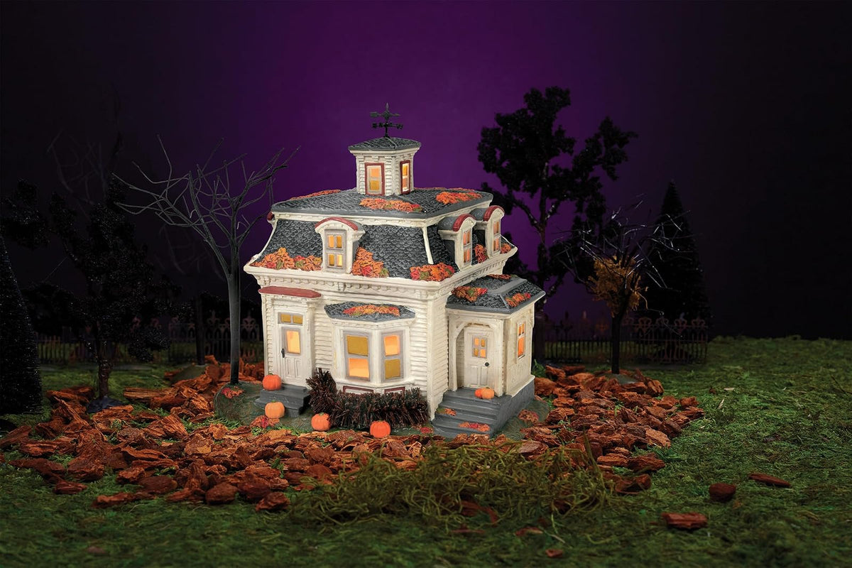Department 56 Disney Hocus Pocus Village Max's House en Salem Lit Building, 7.83 Pulgadas, Multicolor
