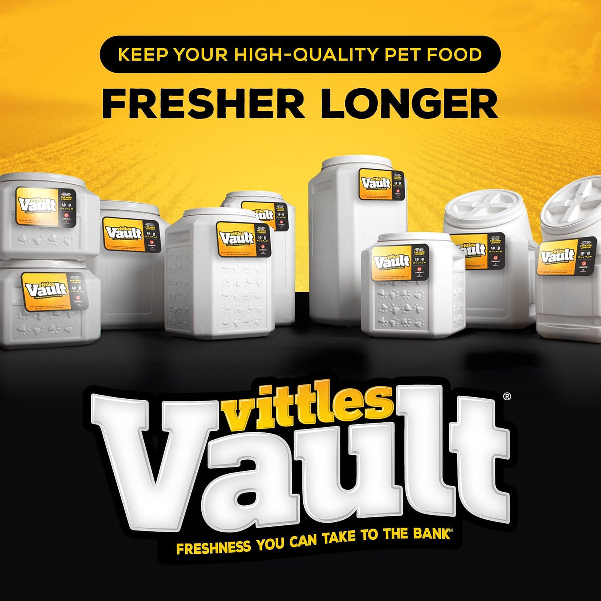 Gamma2 Vittles Vault, Contenedor para Alimento de mascotas, 16 kg -Mocha Granite