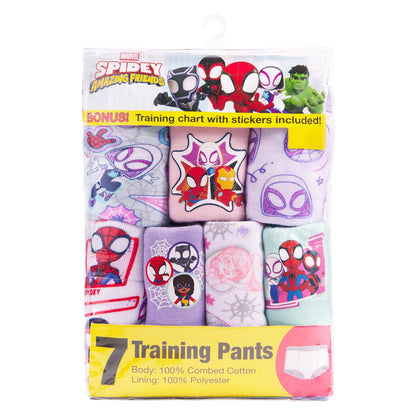 Marvel Spiderman & Ghost Spider Exclusive Toddler Panties & Potty Training Pants 2t-8 Ropa Interior de formación para bebés y niños pequeños Niñas