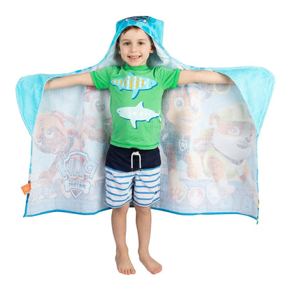 Franco Nickelodeon Toallero con Capucha, Azul, 24" x 50", 1 + Toallero con Capucha, Pink/Brown Girls, 24" x 50", 1