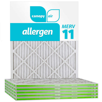 Canopy Air 16 x 25 x 1 MERV 11, filtro de aire de protección contra alérgenos para un hogar saludable, 16 x 25 x 1, caja de 4, fabricado en los Estados Unidos