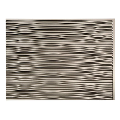 FASÄDE Waves Panel decorativo de vinilo para salpicaduras en níquel cepillado (un panel de 45,7 x 60,9 cm)