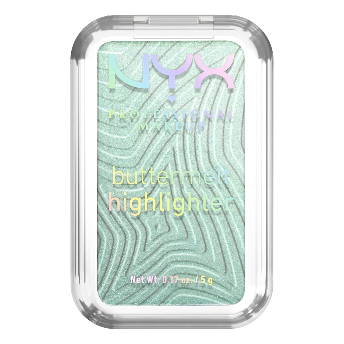 NYX Professional Makeup Highlighter, Iluminador Cremoso, 12 horas de Duración, Acabado Brillante y Natural, Fórmula Vegana, Tono Butta Mint, 5 g