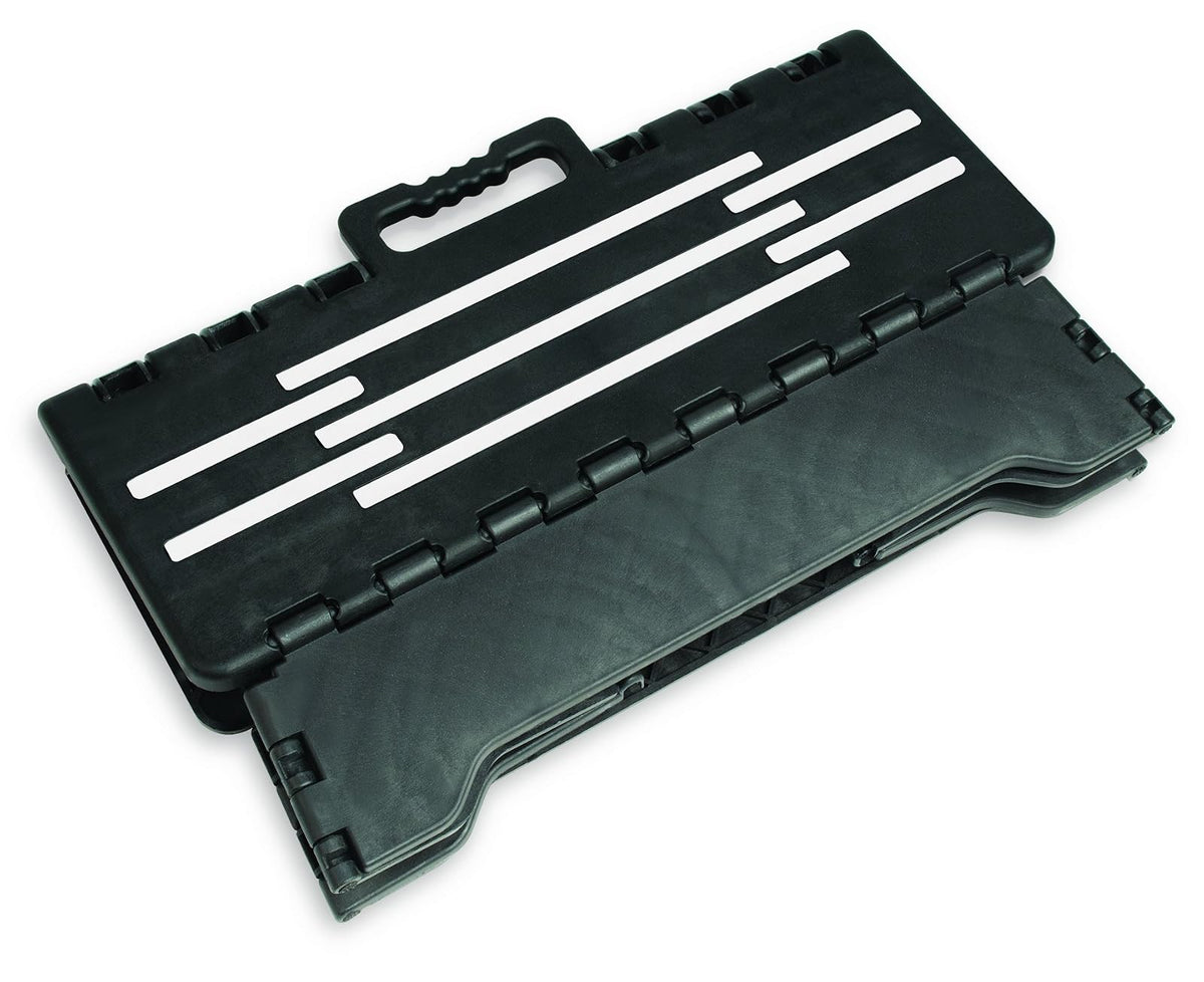 North American Health + Wellness Escalera Plegable portátil, Taburete Antideslizante de 4 Pulgadas con asa, Color Negro