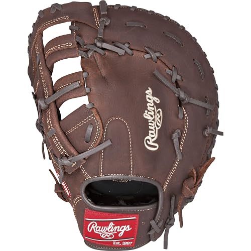 Rawlings | Guante de béisbol Preferido para Jugadores de Primera Base, Tiro para Mano Izquierda, 12.5 Pulgadas, Banda Doble de Barra de un Solo Poste