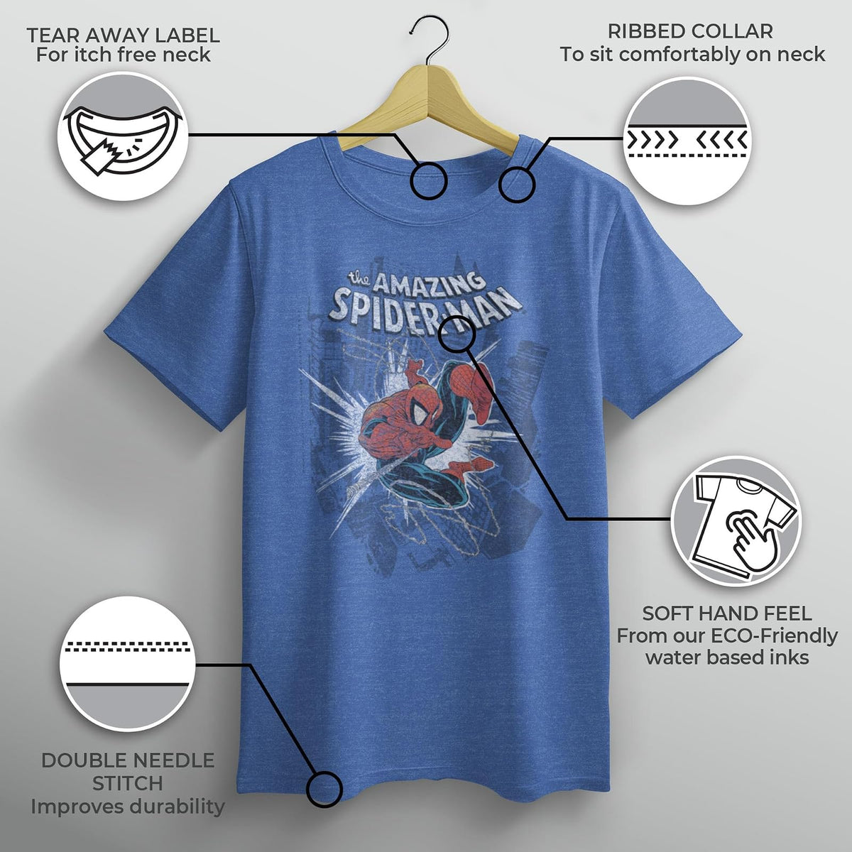 Marvel Increíble Camiseta Spider-Man Camiseta para Niños