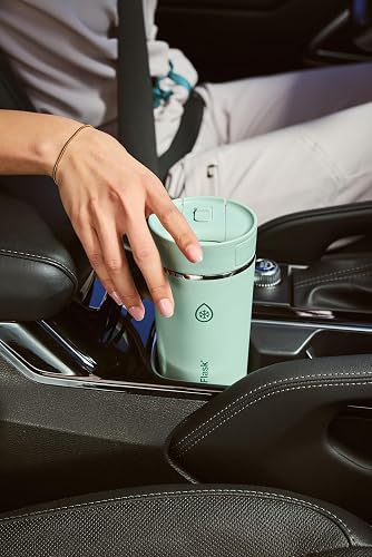 Thermoflask - Vaso de café de viaje con tapa Sip-N-Lok, acero inoxidable, taza aislada para café, té y más, diseño a prueba de fugas y apto para lavaplatos, 16 onzas, verde salvia