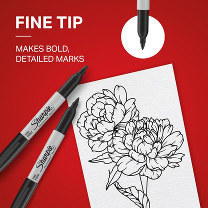 Shapie Fine - Marcador permanente, color verde (paquete de 12)