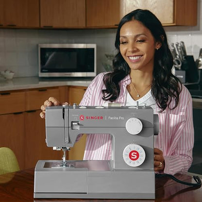 SINGER 4423 - Máquina de coser, color gris | 1100 Spm, marco de metal resistente, ojal de 1 paso, enhebrador de aguja integrado