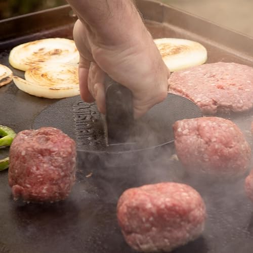 Cuisinart CISB-111 Smashed Burger Press, Cast Iron | Prensa de hierro fundido que ayuda a sellar y crear hamburguesas crujientes por fuera y jugosas por dentro.