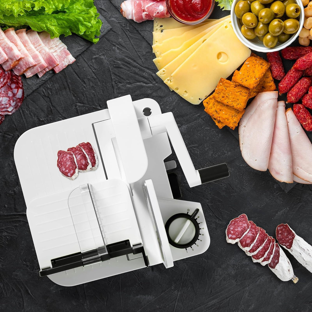 Starfrit 092968-002-0000 Deli Slicer, 11 x 11.8 x 7.9 pulgadas, verde