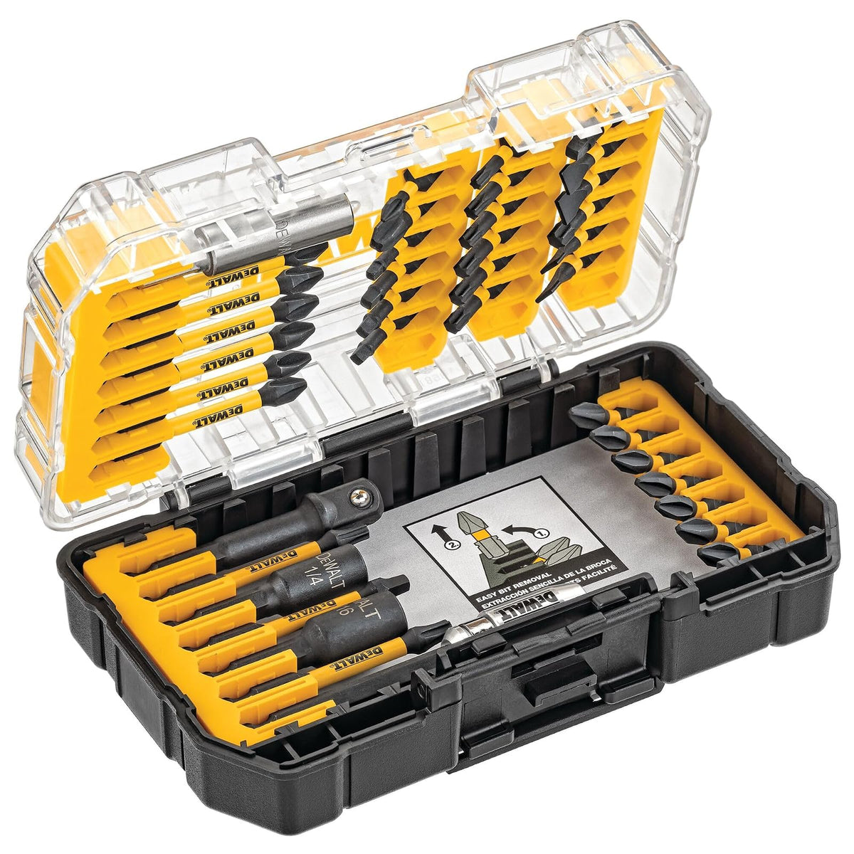 DEWALT DW1361 Pilot Point Juego de Brocas de Titanio 21 Piezas - Set listo para el impacto de 40 piezas - Brocas