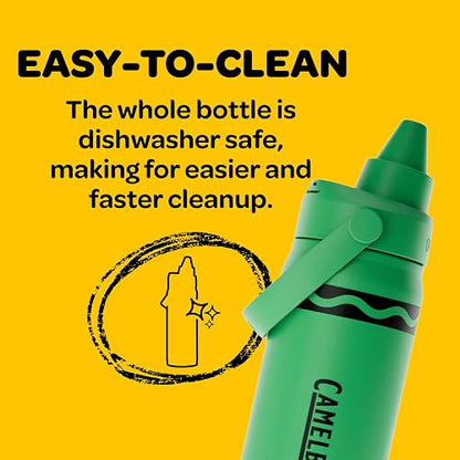 CamelBak Crayola Chug - Botella de agua de acero inoxidable, color rosa, 16 onzas