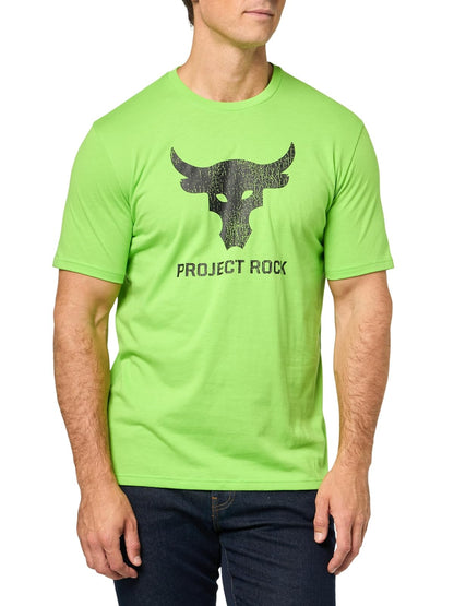 Under Armour Project Rock Payoff - Playera de Manga Corta para Hombre - (362) Cyber Green - Black - M