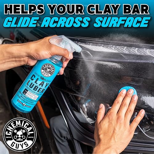 Chemical Guys OG Clay Bar & Lubber Kit Lubricante Sintético, Uso Ligero/Medio, 473 ml (2 Artículos), Amarillo
