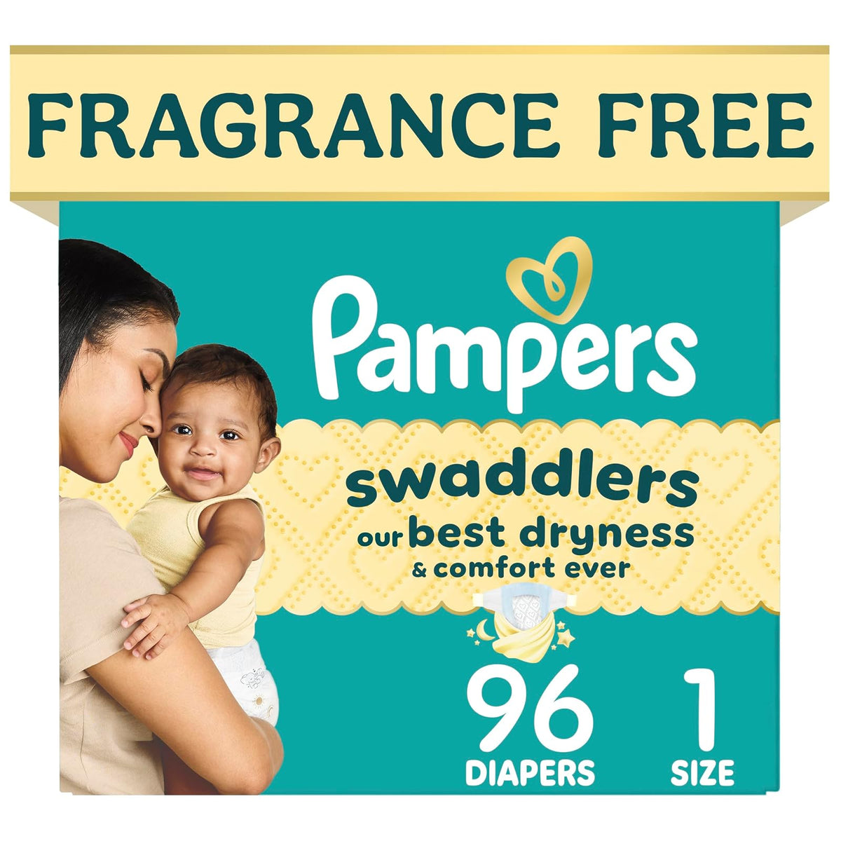 Pampers Swaddlers Pañal Desechable para Bebé, Ultra Absorbente - 96 Unidad (Paquete de 1)