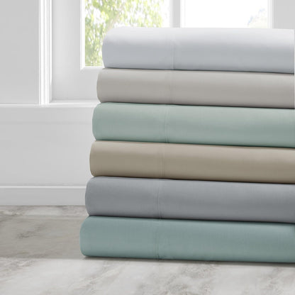 Comfort Spaces Juego de Sábanas Coolmax | King, Aqua, 4 piezas, absorbe humedad, bolsillo profundo 14 pulgadas, resistente a decoloración