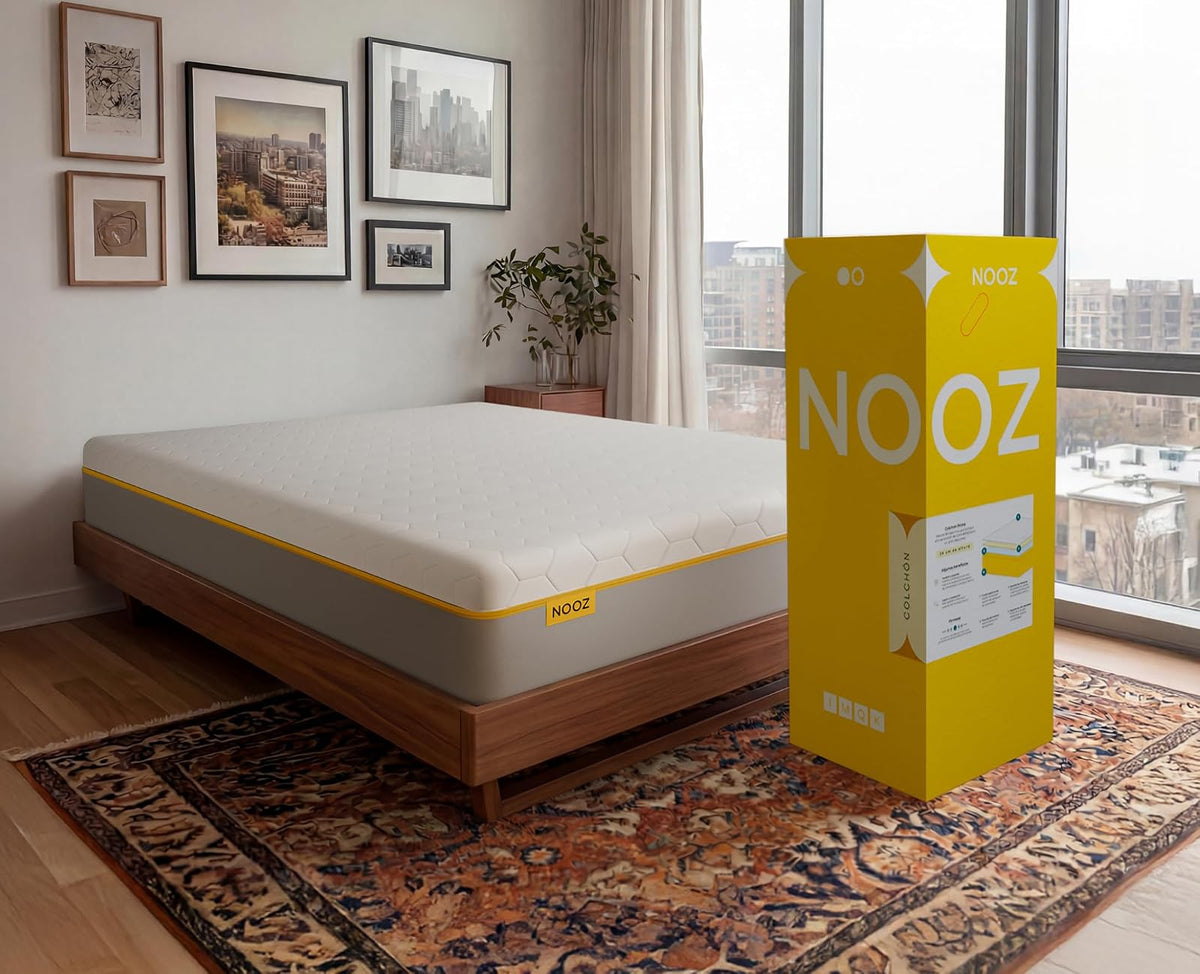 Nooz Individual Colchón Nooz, Espumas Responsivas, Certificadas por CertiPUR-US, EXCLUSIVO En Línea, Hecho en México, Garantía 5 años