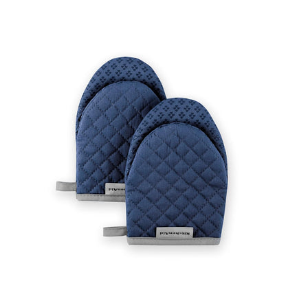 KitchenAid Manoplas y Agarraderas de Horno Asteroide, 2 Piezas - 5.5"x8" - Sauce azul
