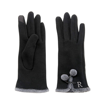 Mud Pie Home Women Winter Holidays Smartscreen Initial Knit Gloves 86020018