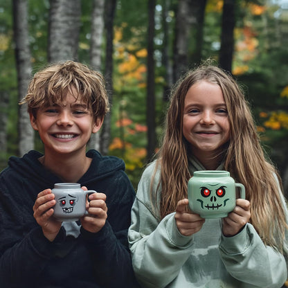 Room Copenhagen - Taza de cerámica con esqueleto verde lego, tamaño pequeño, 8 onzas