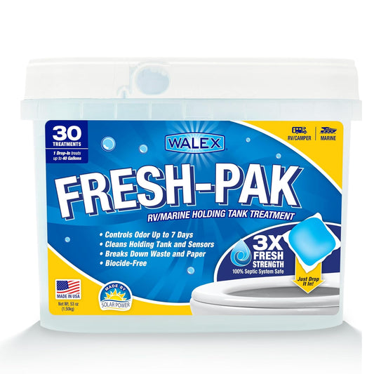 Walex Fresh-Pak Desodorizador de Tanque de Agua Negra RV y Marino, 30 Cápsulas